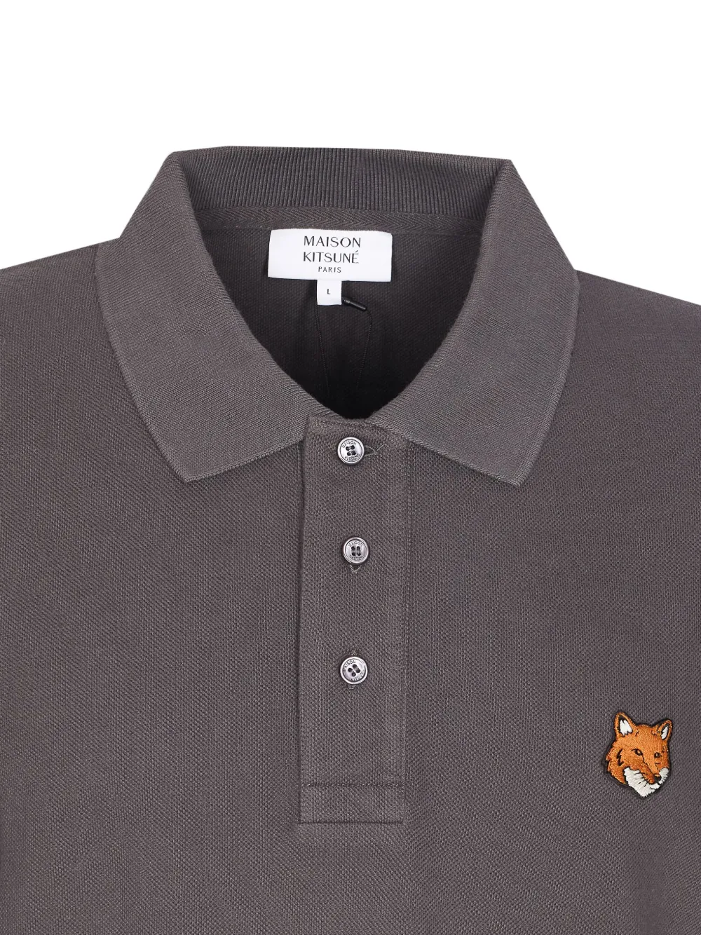 Maison Kitsuné Katoenen poloshirt Grijs
