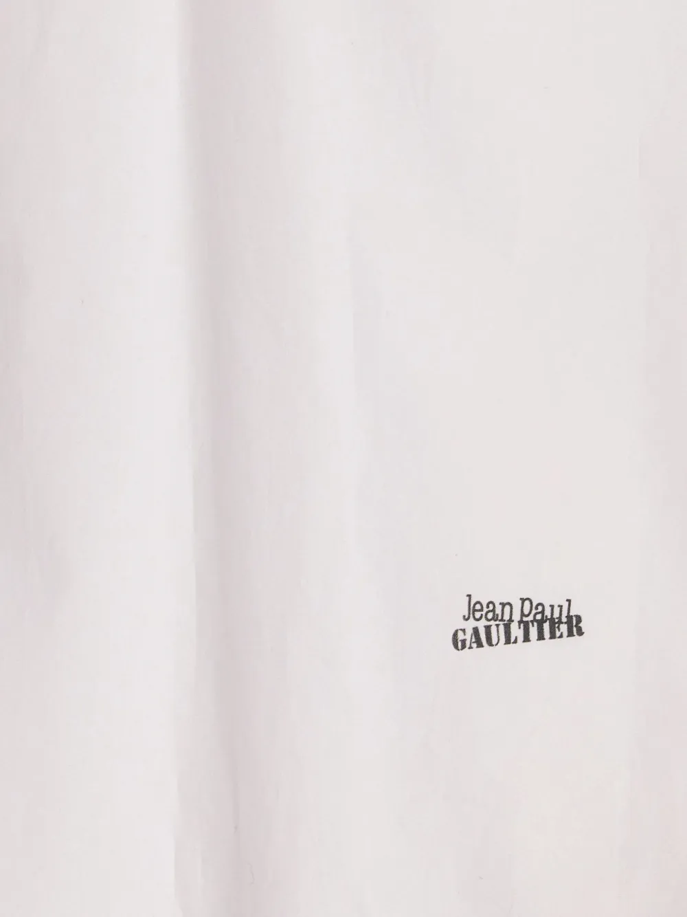 Jean Paul Gaultier Graphic Print Long Sleeve Collared Top In White