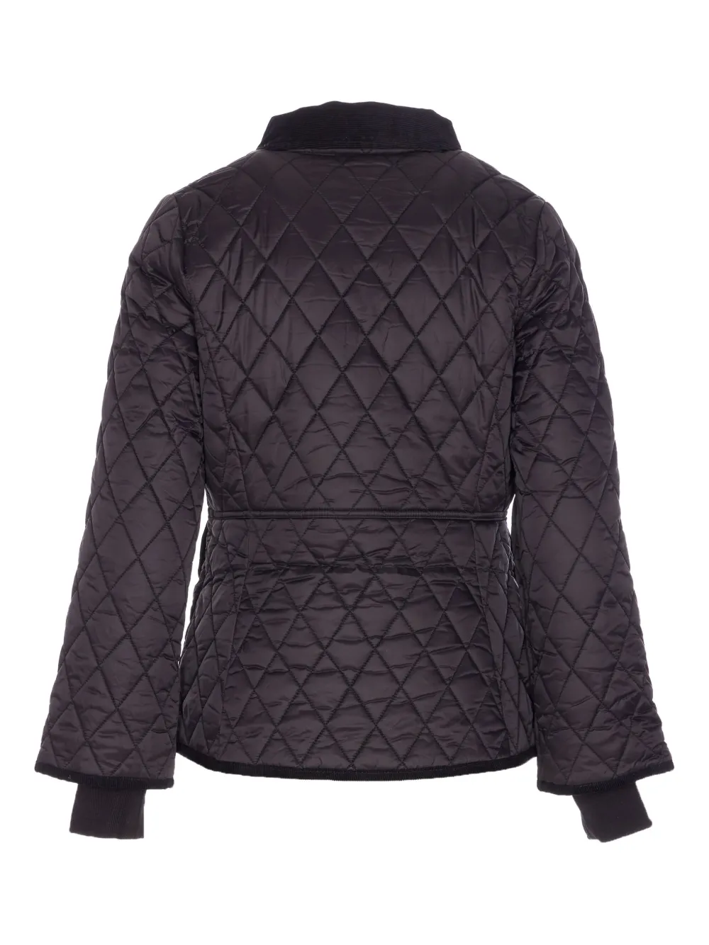Barbour Quilted Jacket With Long Sleeves And Pockets In Purple