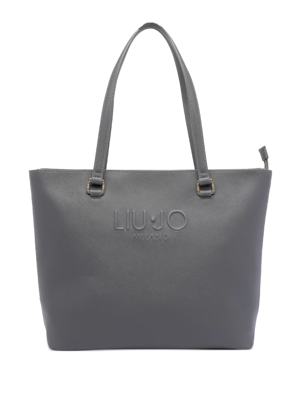 Liu •jo Logo-embossed Tote Bag In Gray