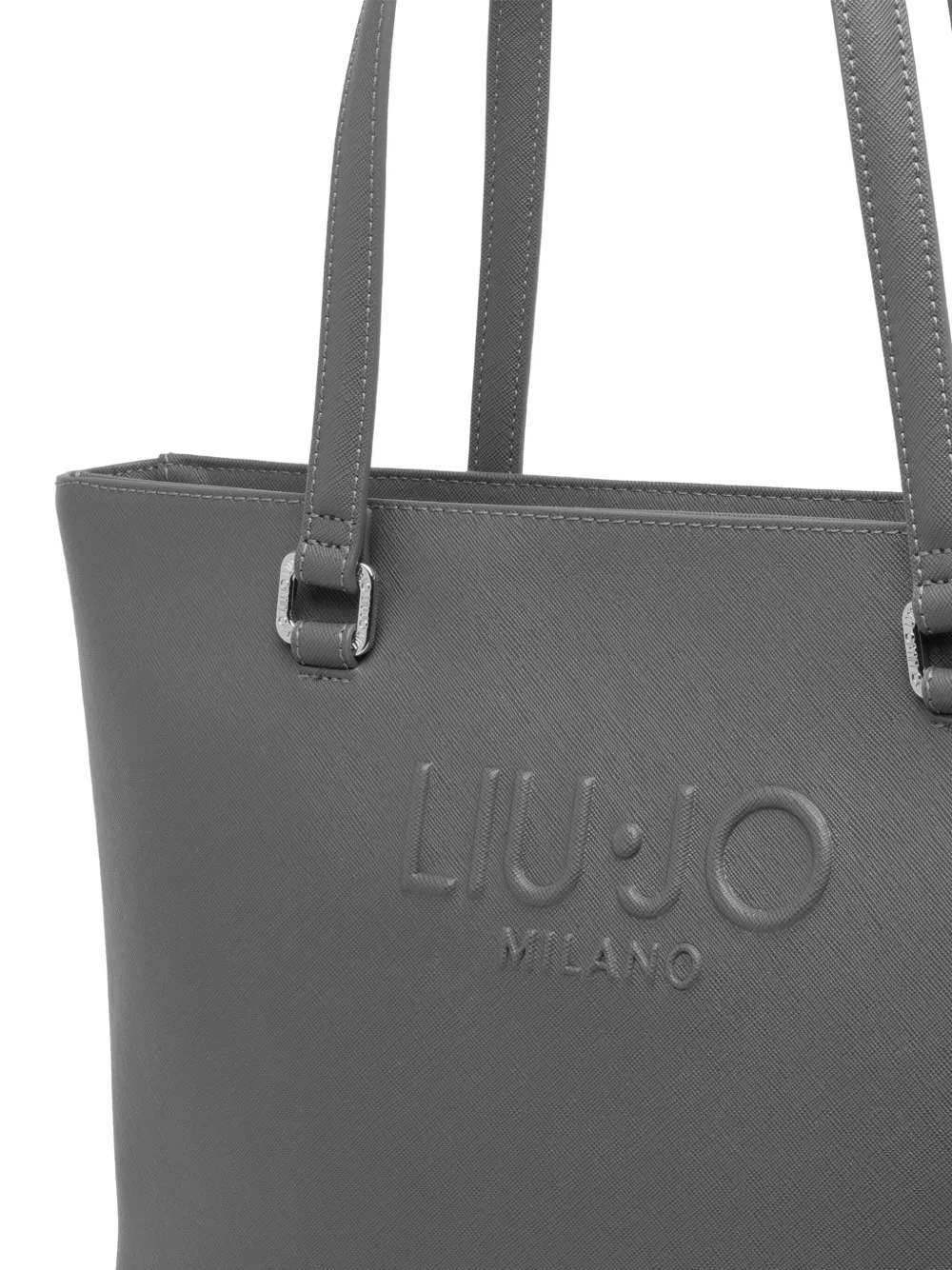 Liu •jo Logo-embossed Tote Bag In Gray