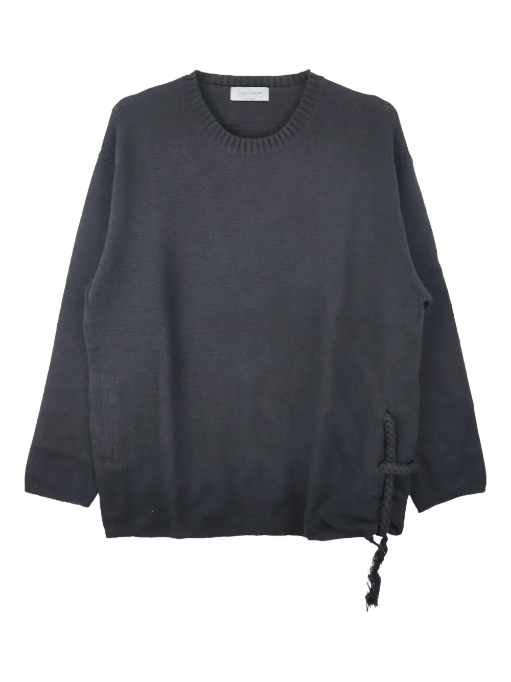 Yohji Yamamoto rope-detail wool sweater | Black | Image 1