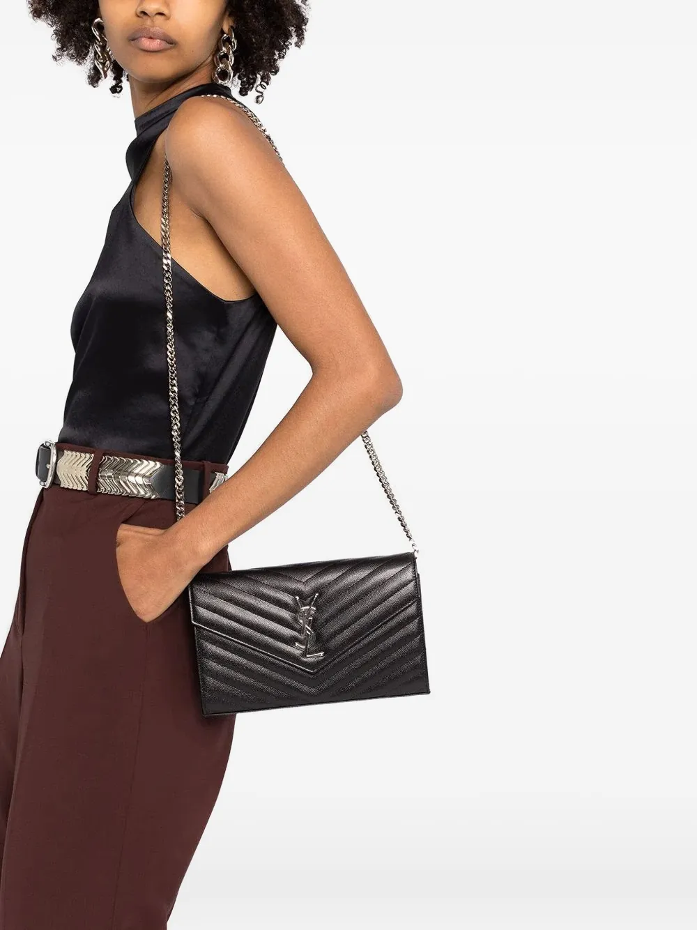 Saint Laurent Pre-owned Cassandre schoudertas - Zwart