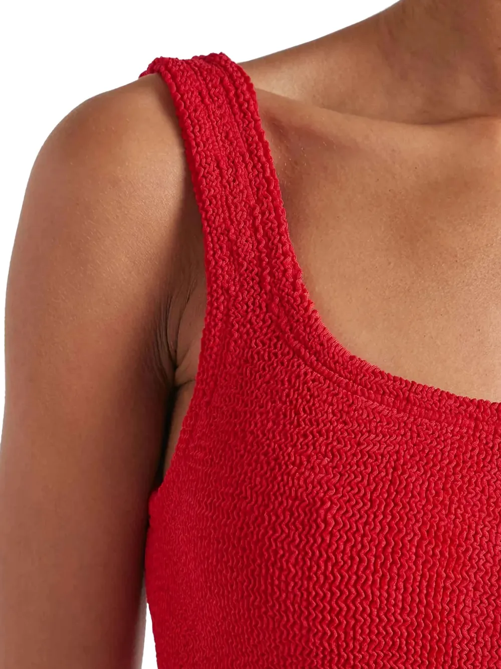 Hunza G Badpak met vierkante hals Rood