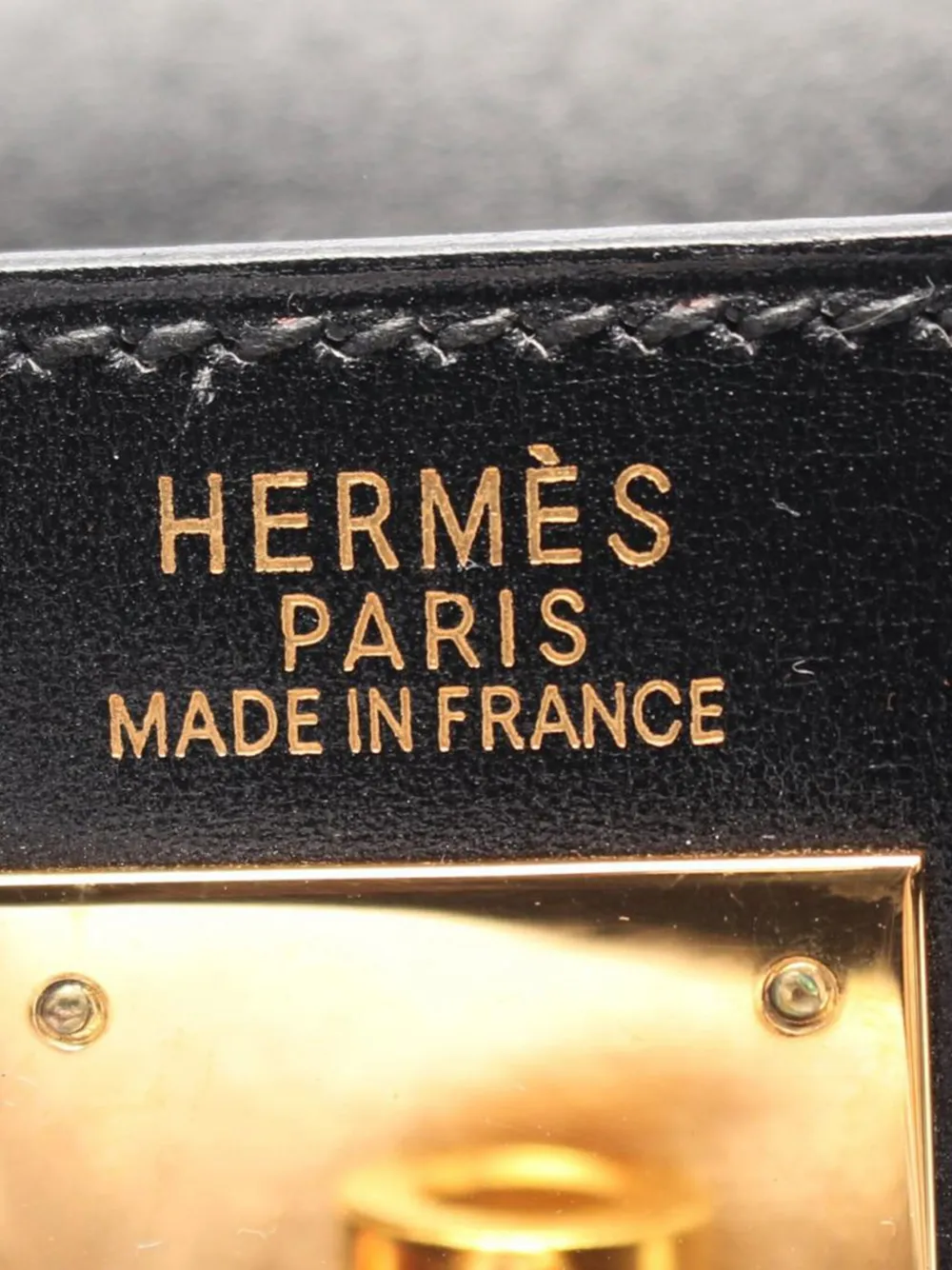 Pre-owned Hermes 2002 Box Calf Kelly Ii Sellier 32 Satchel In Black