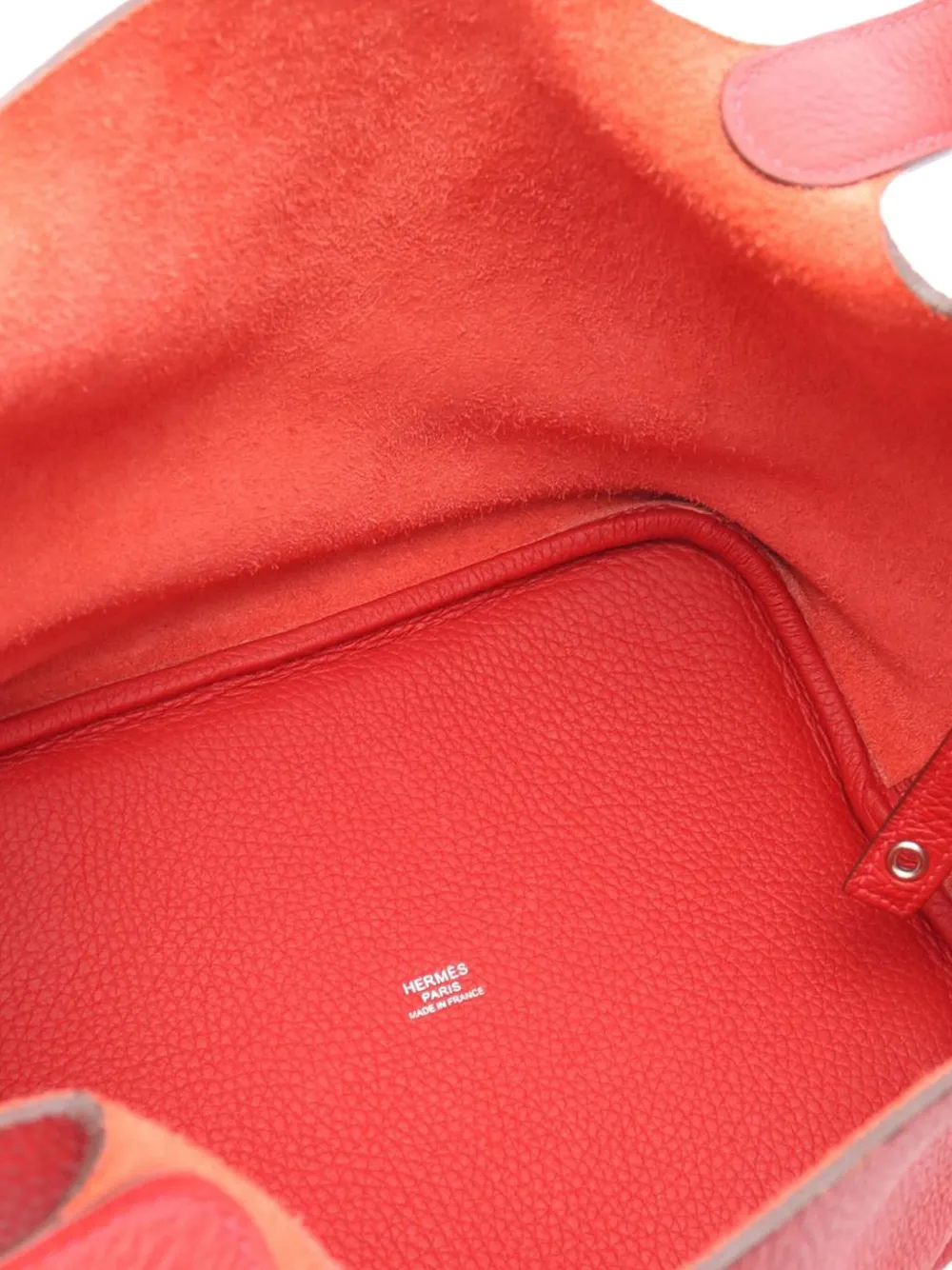 Pre-owned Hermes 2014 Clemence Picotin Lock 22 Handbag In Red