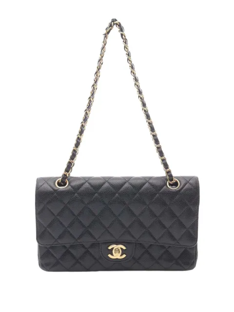 CHANEL Pre-Owned 2016-2017 Medium Classic Caviar Double Flap shoulder bag