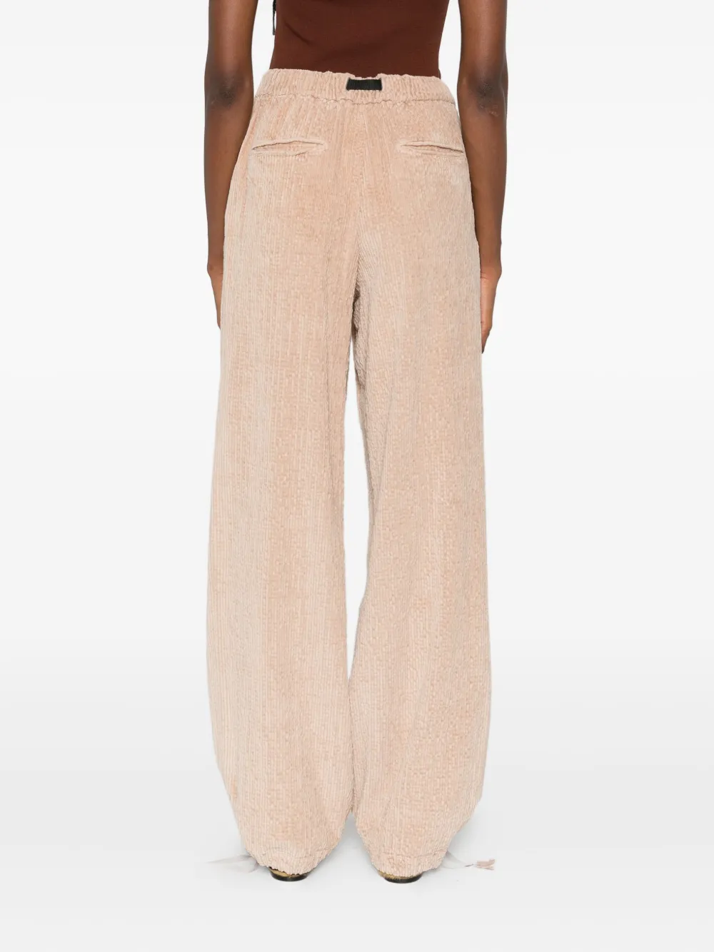 White Sand Drawstring-waist Pants In Pink