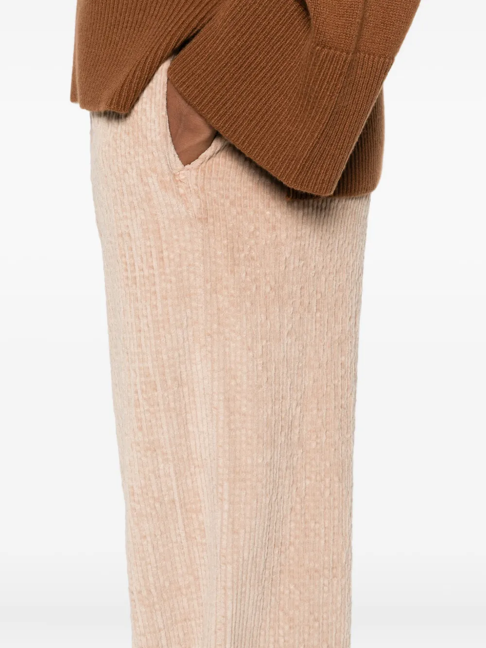 White Sand Drawstring-waist Pants In Pink