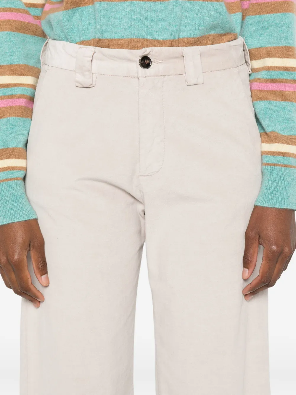 White Sand Cropped broek met cuffs NEUTRALS
