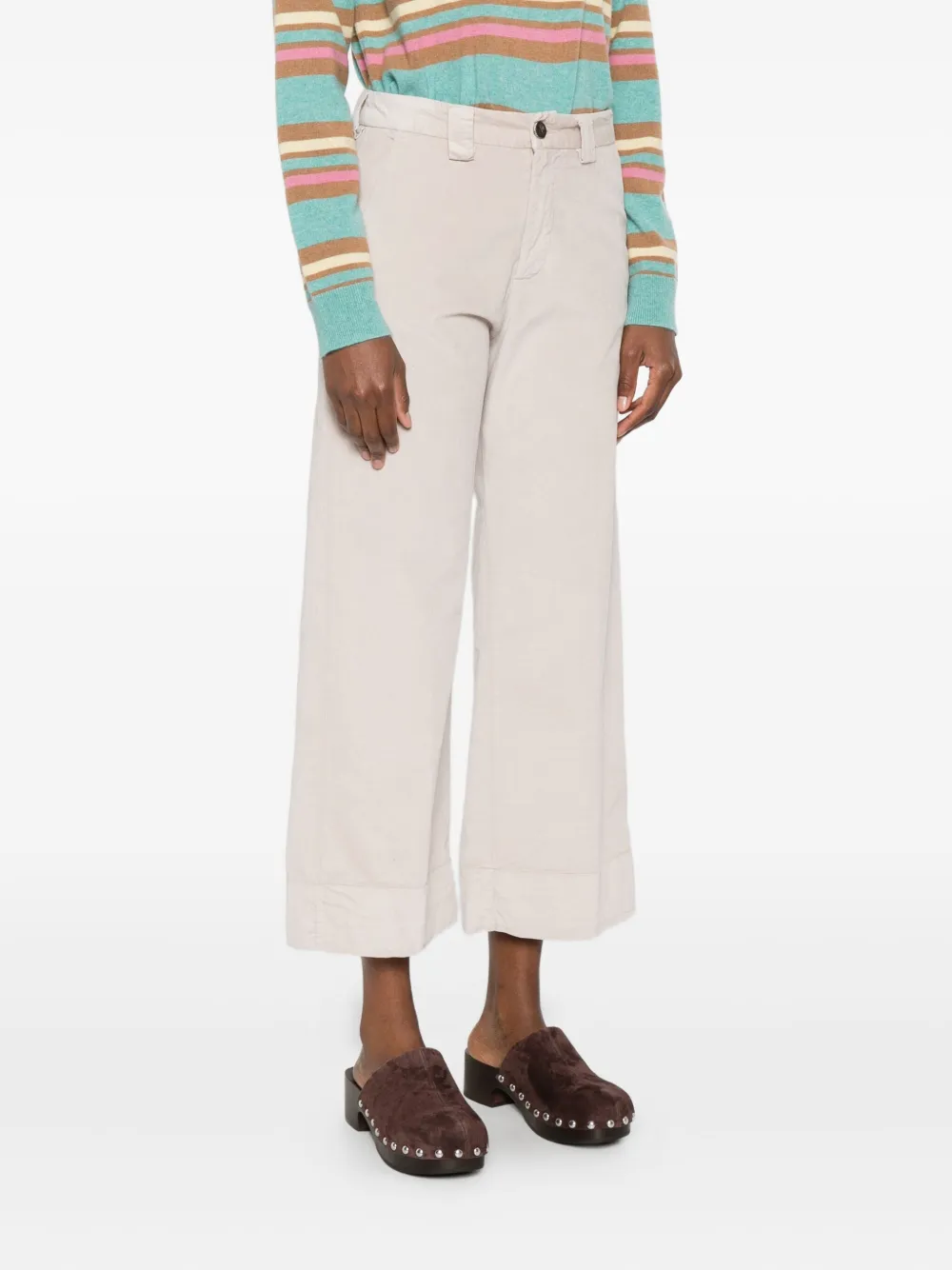 White Sand Cropped broek met cuffs NEUTRALS