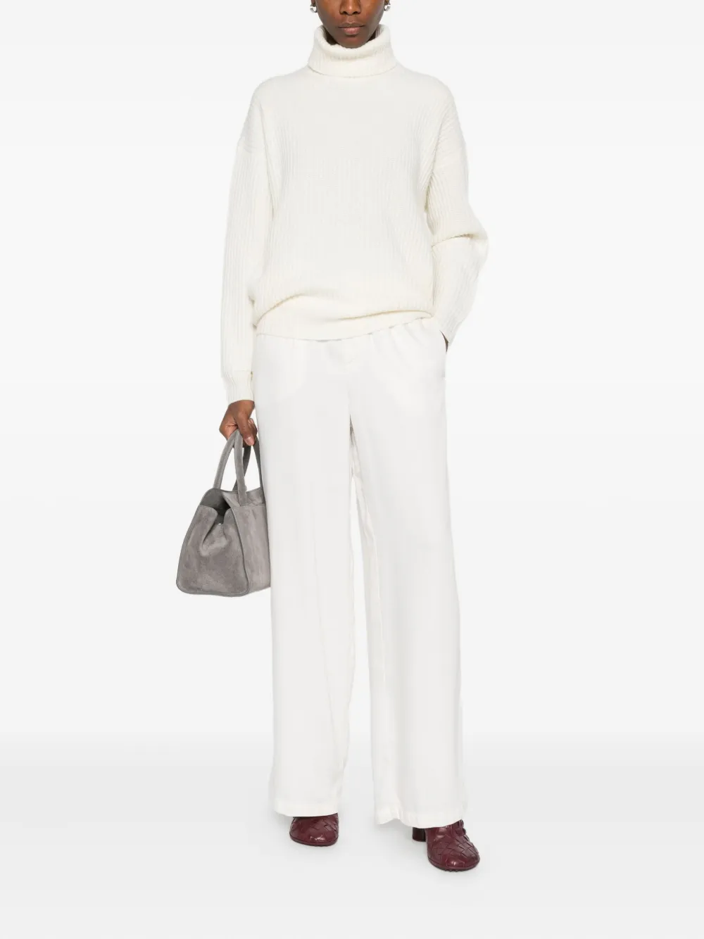 White Sand drawstring buckle trousers - Beige