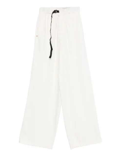 White Sand drawstring buckle trousers