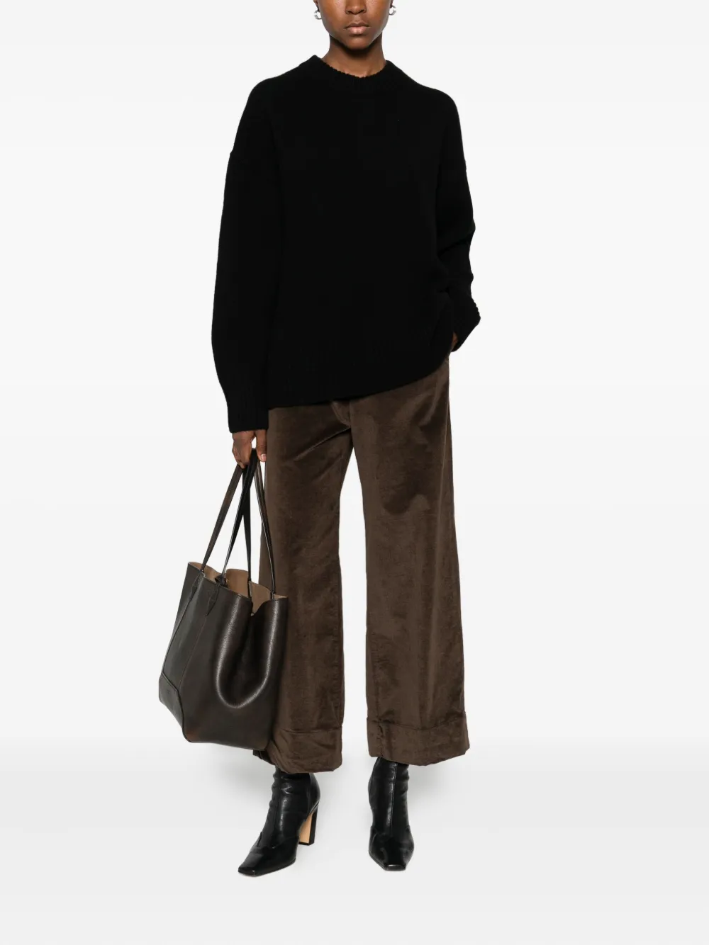 White Sand cuffed corduroy pants - Bruin