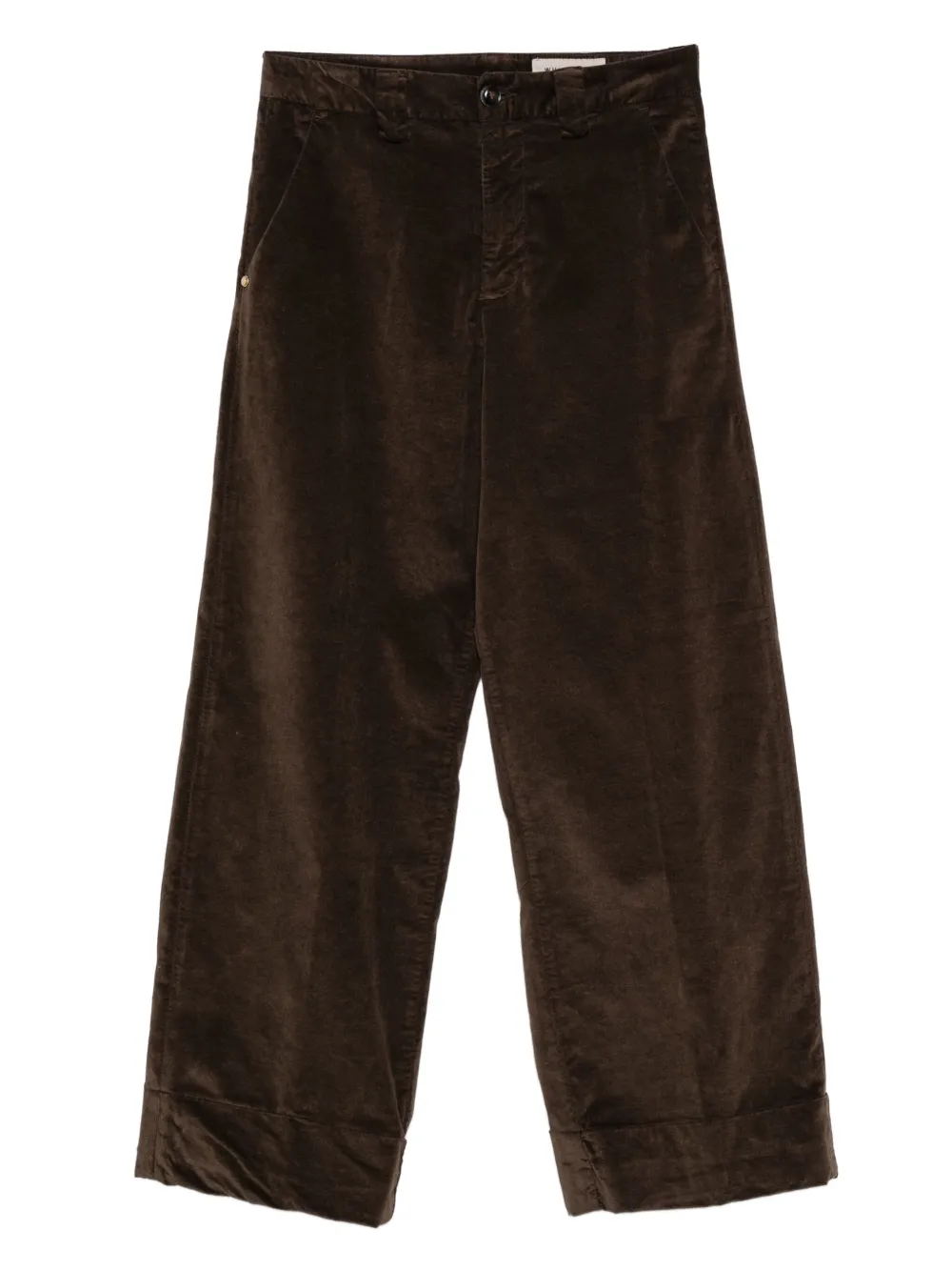 White Sand cuffed corduroy pants | Brown | Image 1
