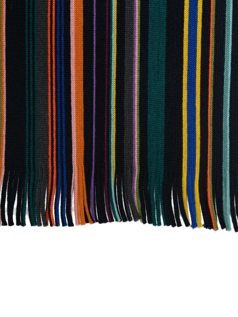 Paul Smith Signature Stripe scarf - Zwart