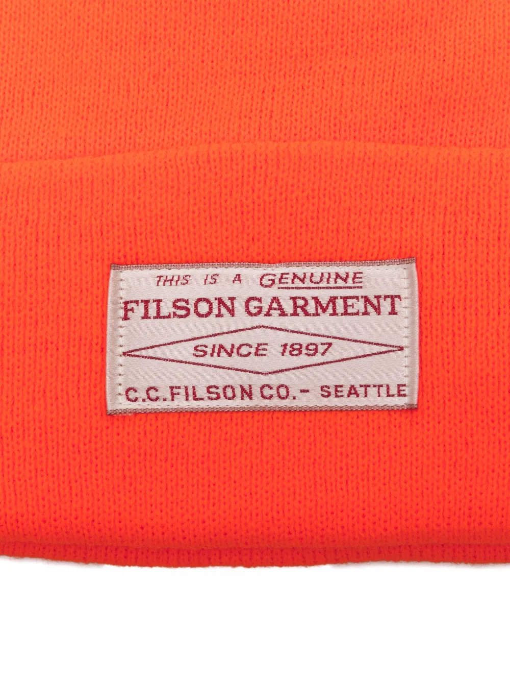  Filson Logo-patch Beanie - Orange 