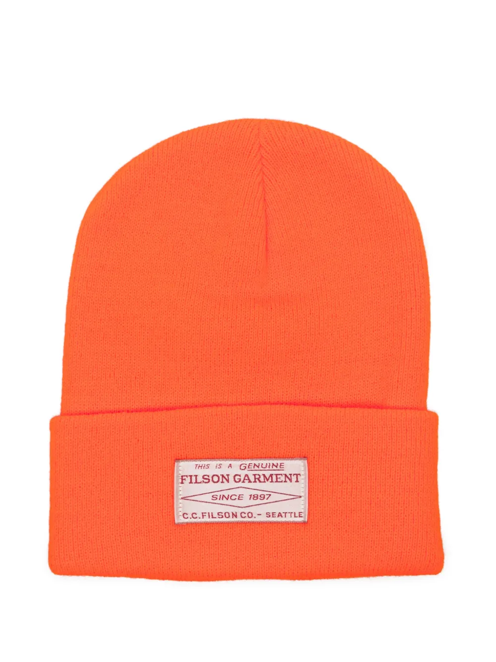 Filson logo-patch beanie | Orange | Image 1