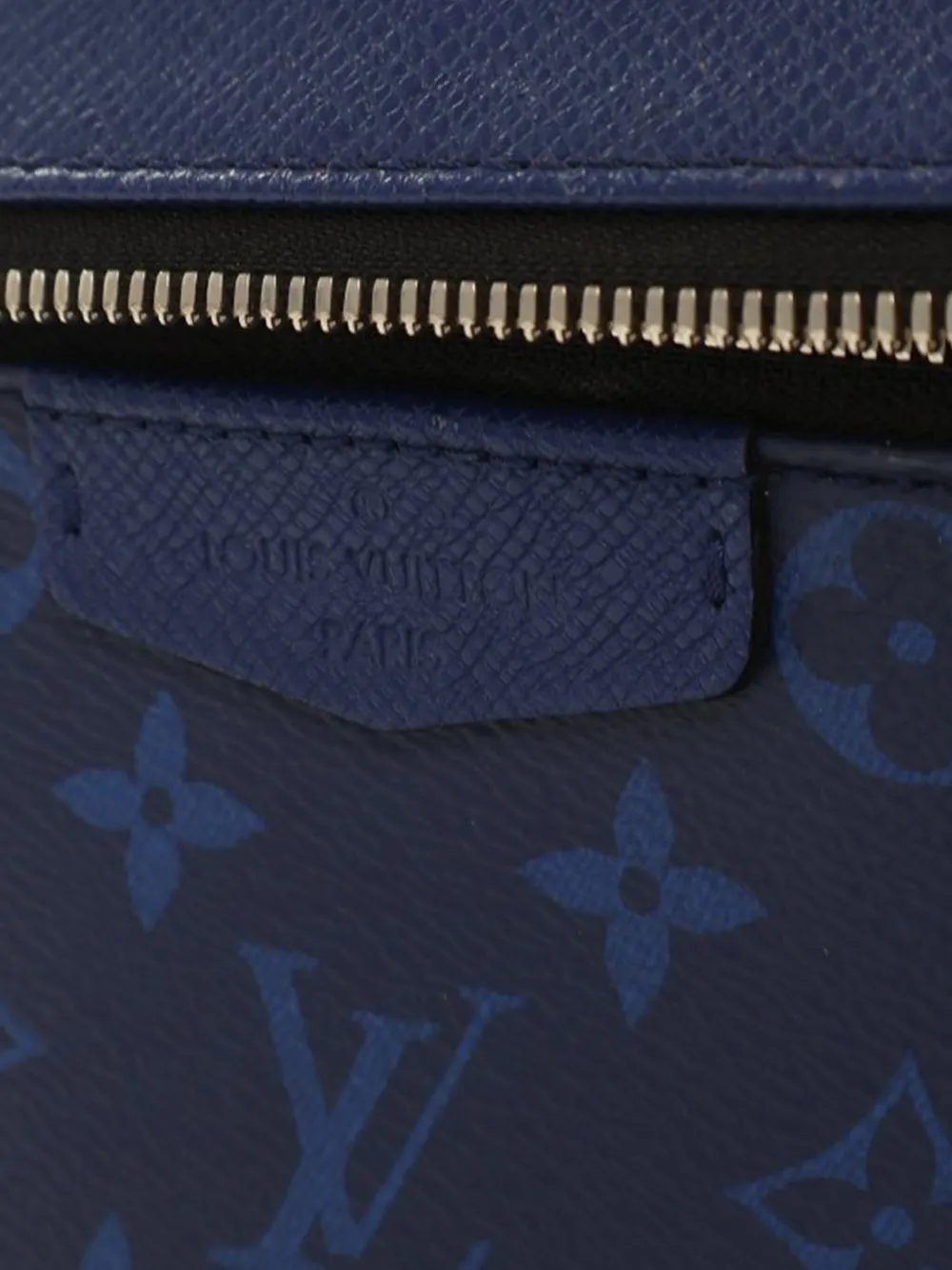 Pre-owned Louis Vuitton 2021-2025 Monogram Taigarama Discovery Backpack In Blue