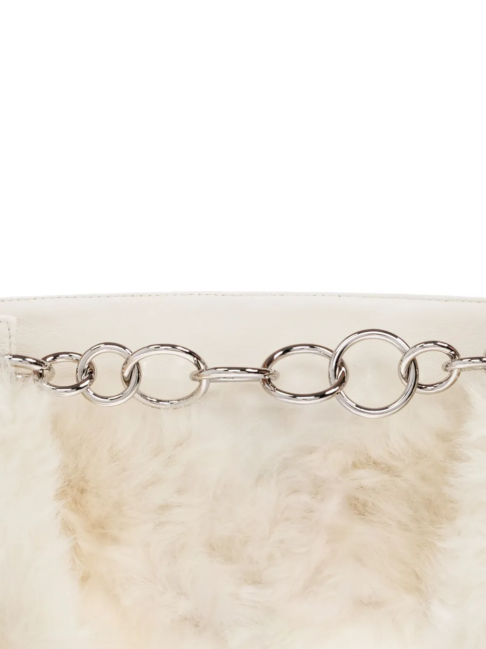 Jil Sander Fur Chain Scarf In Neutral