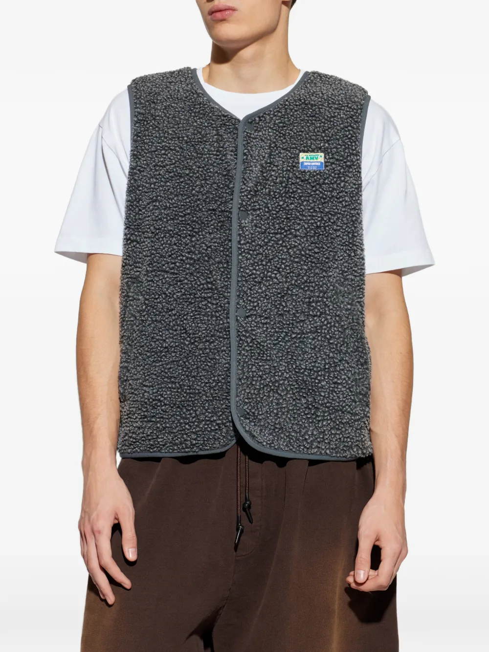 American Vintage buttoned-up gilet Grijs