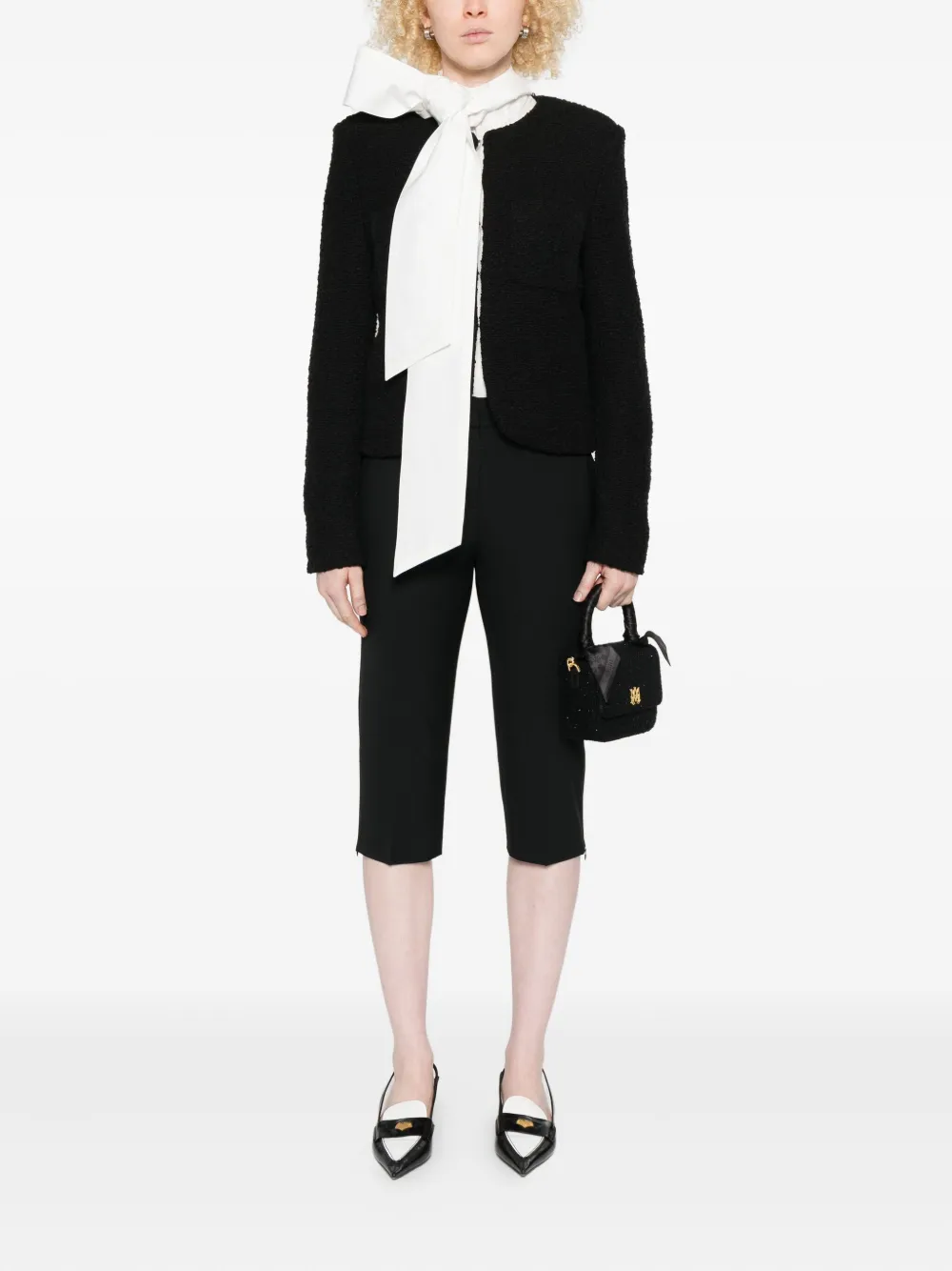 IRO zip-detail cropped trousers - Zwart
