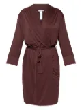 Hanro Lilith lace-trim robe - Brown
