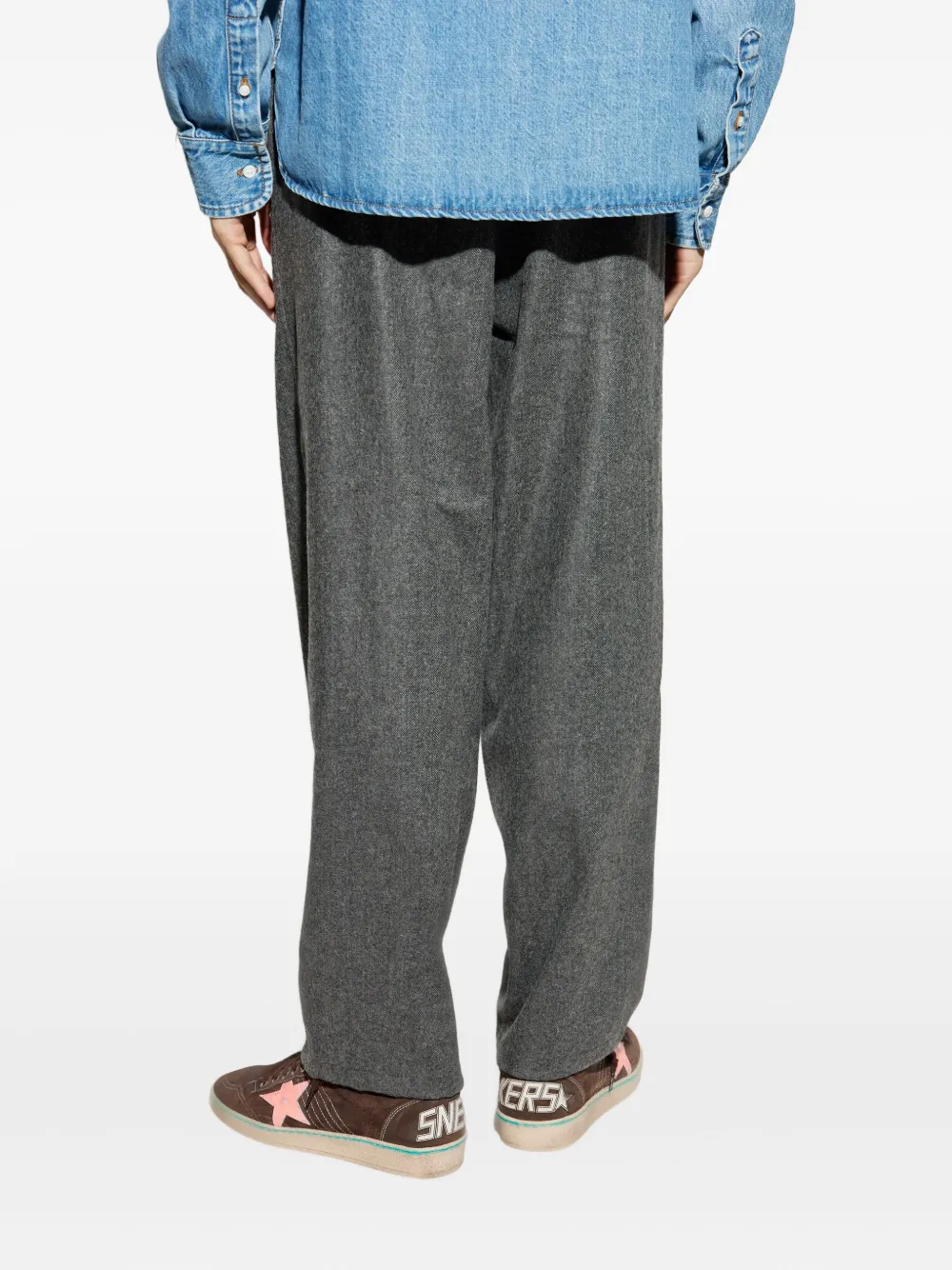 American Vintage Wobby Elasticated Trousers In Gray