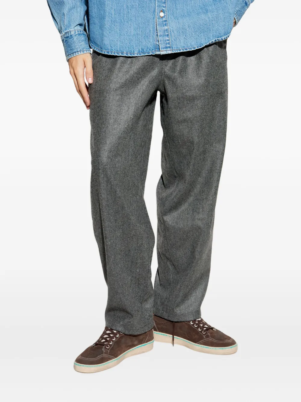American Vintage Wobby Elasticated Trousers In Gray