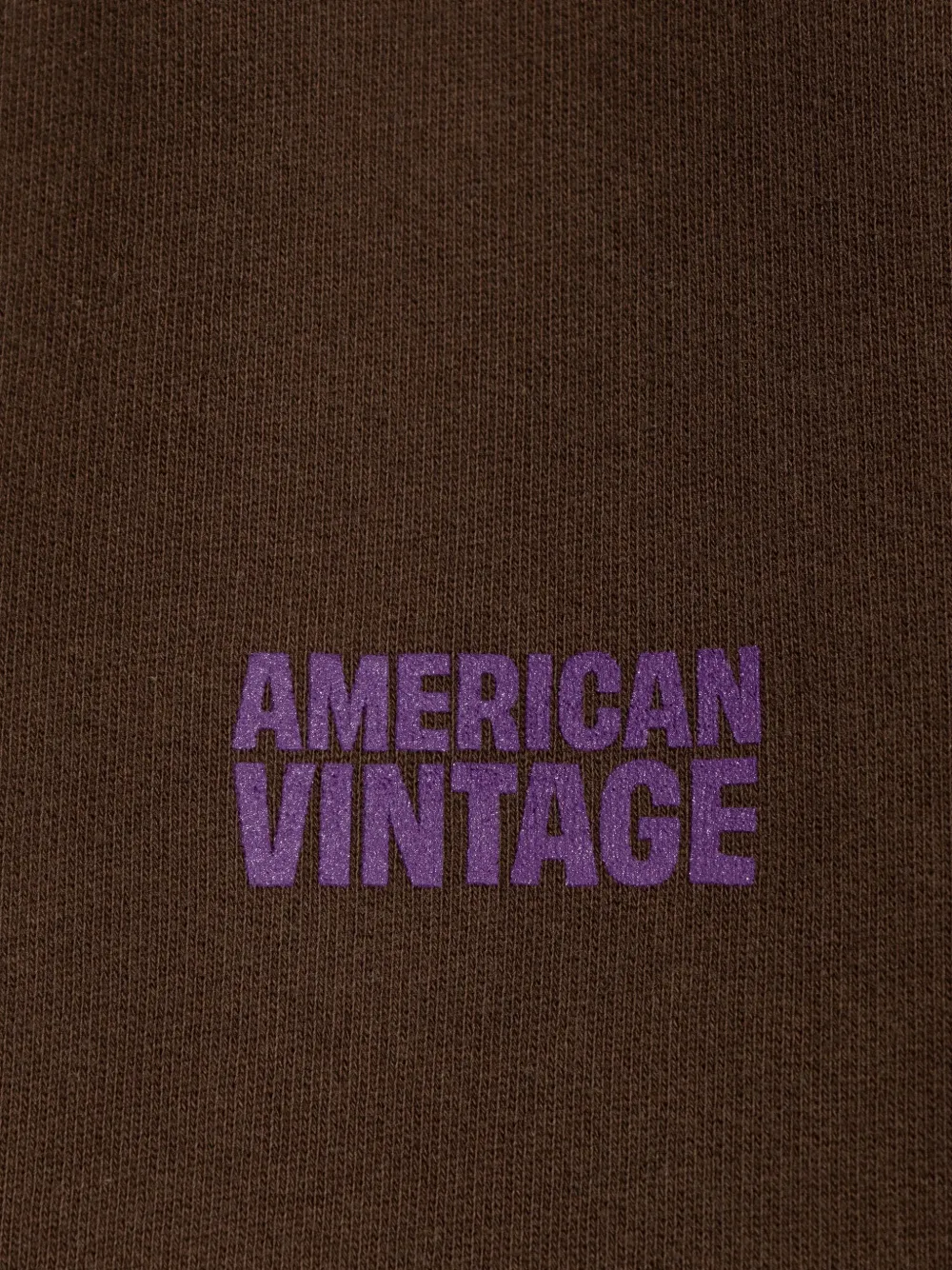 American Vintage Sweater met logo Bruin