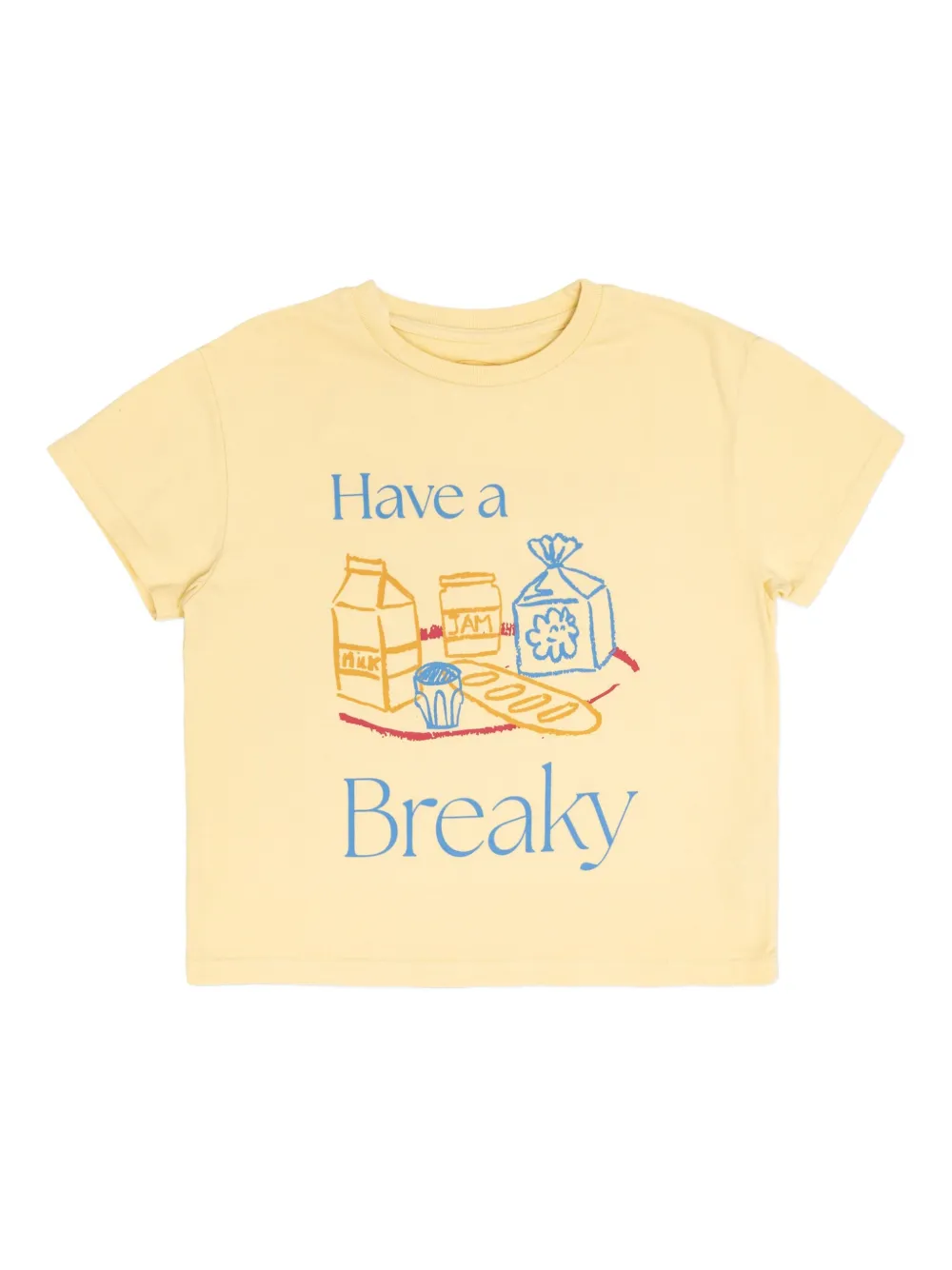 American Vintage Kids breakfast-print T-shirt | Yellow | Image 1