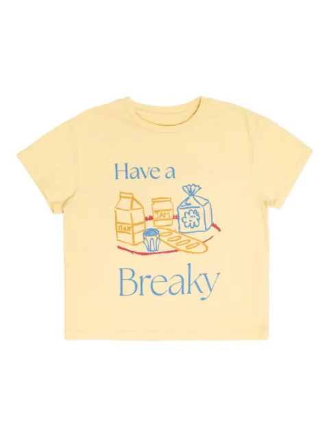 American Vintage Kids breakfast-print T-shirt