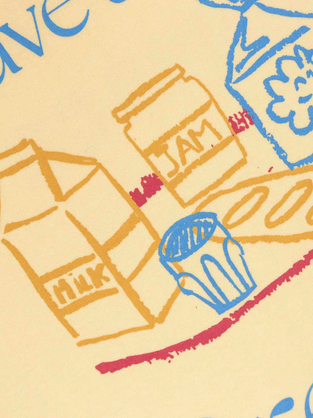 American Vintage Kids T-shirt met ontbijtprint Geel