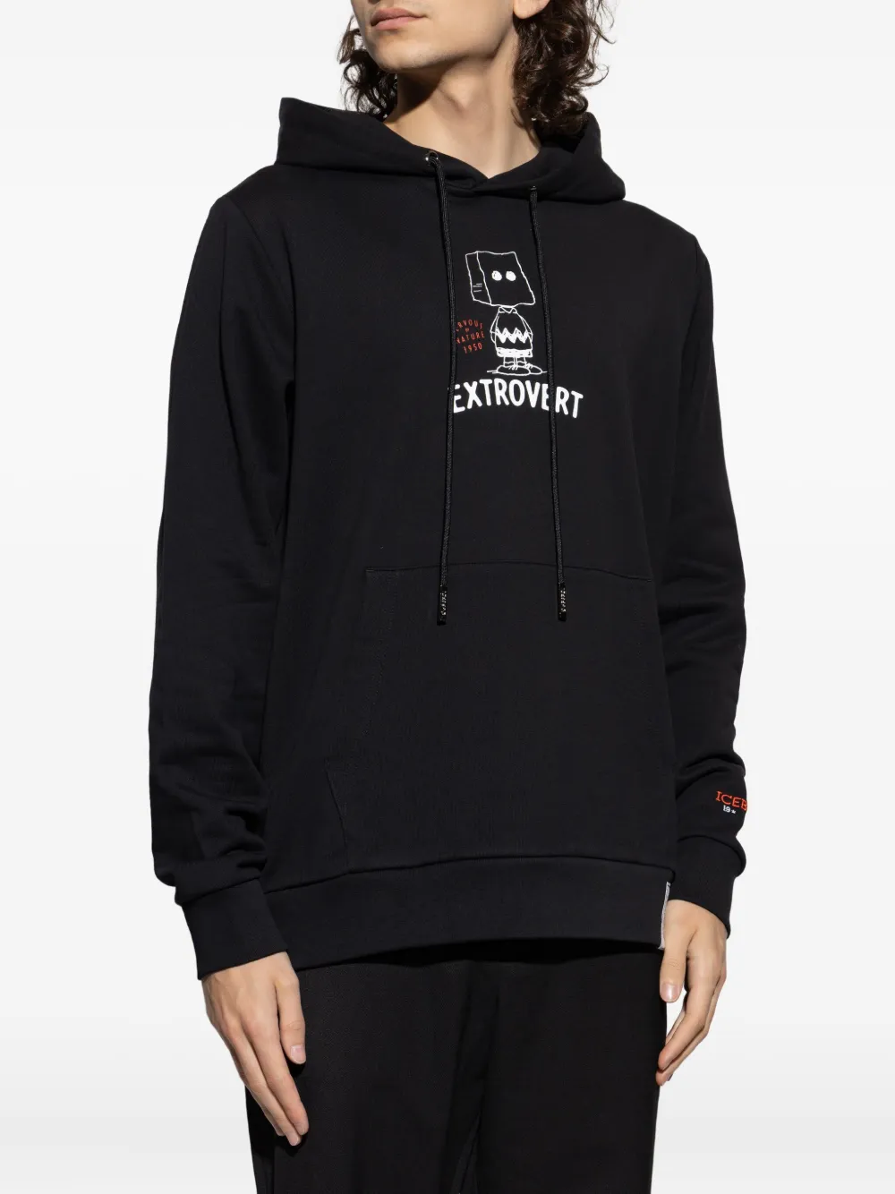 Iceberg Hoodie met print Zwart