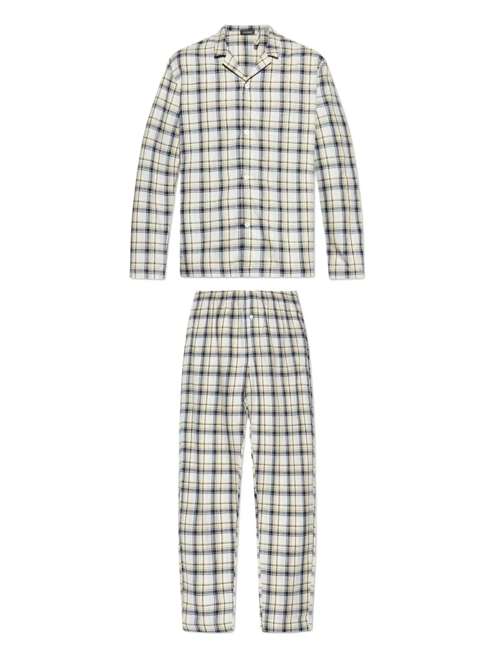 Hanro Checked Pyjama Set In Neutral