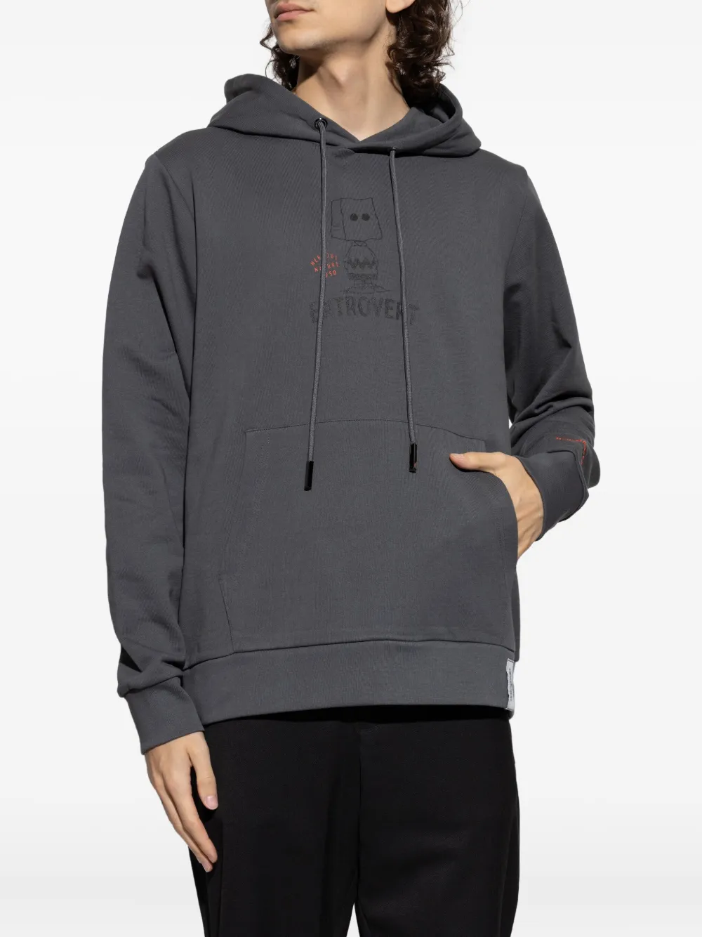 Iceberg Graphic-print Hoodie In Gray