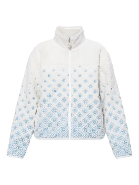 Casablanca monogram zip-up fleece jacket