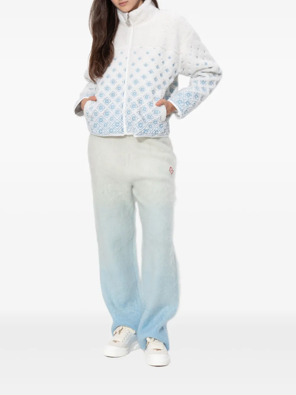Casablanca monogram zip-up fleece jacket | Cropped Jackets | Image 2