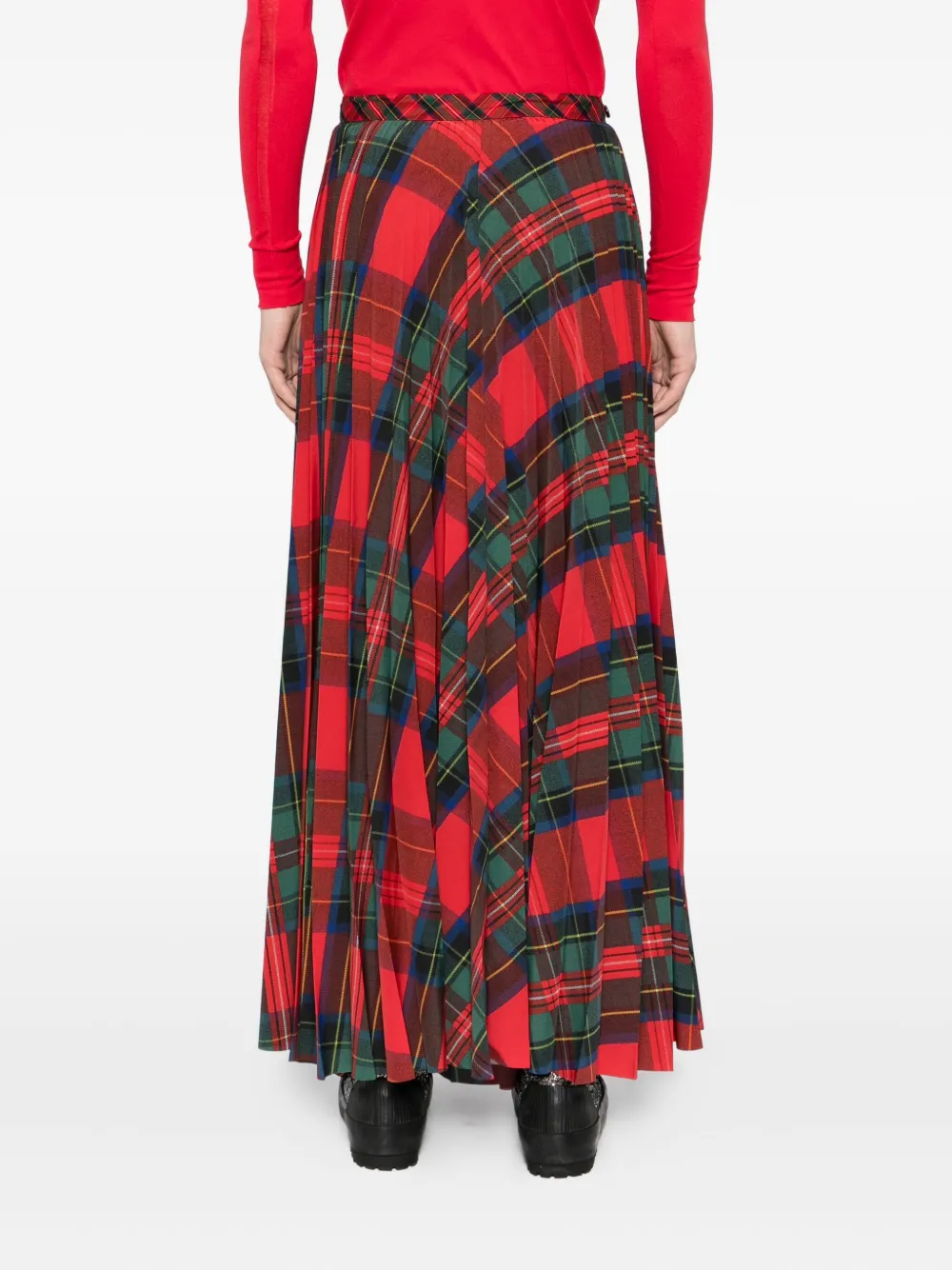 MASU Geplooide wikkelrok Rood