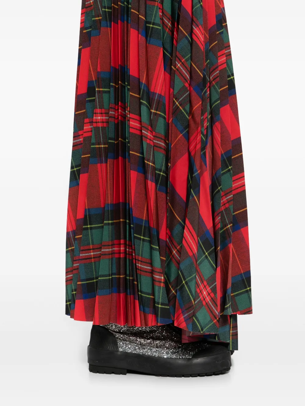 MASU Geplooide wikkelrok Rood