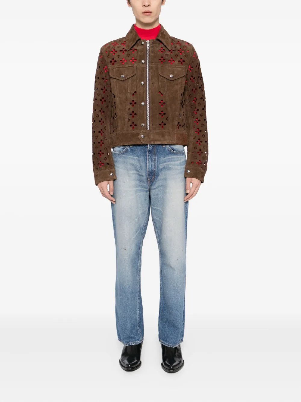 MASU Jeans met logopatch - Blauw