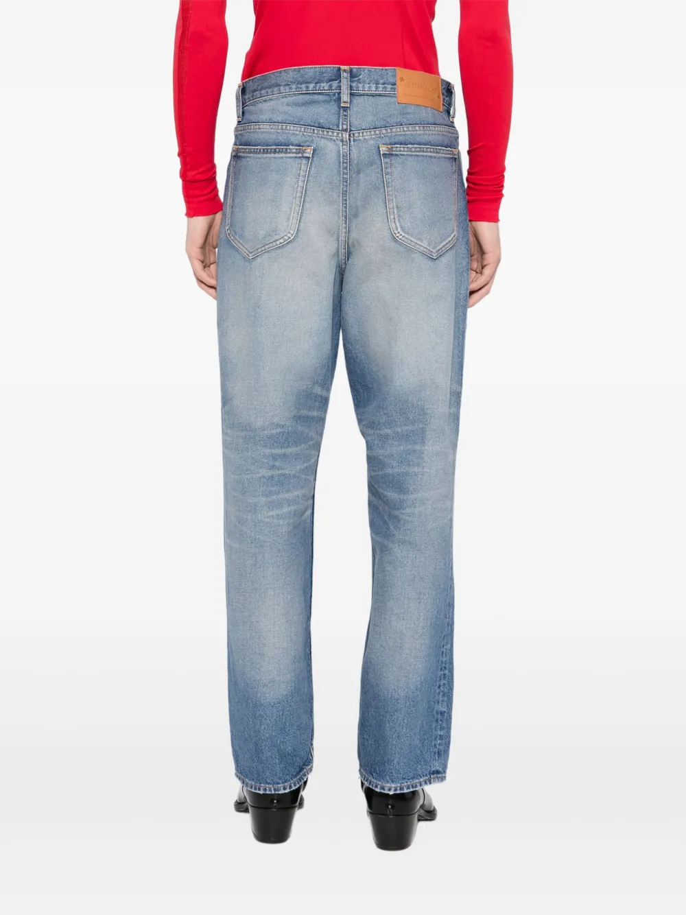 MASU Jeans met logopatch Blauw