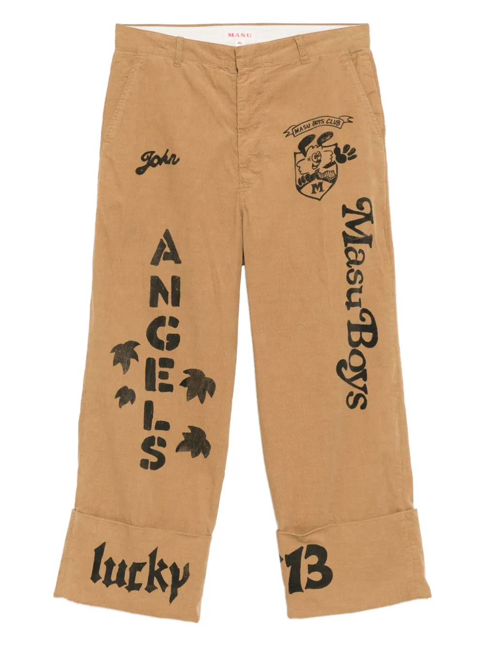 MASU all-over graphic print trousers | Brown | Image 1