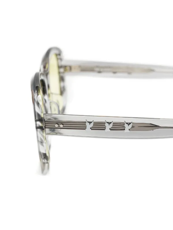 MASU × BLANC OVAL SHAPE SUNGLASSES MASU x Blanc Oval Shape Sunglasses | Grey | FARFETCH ID