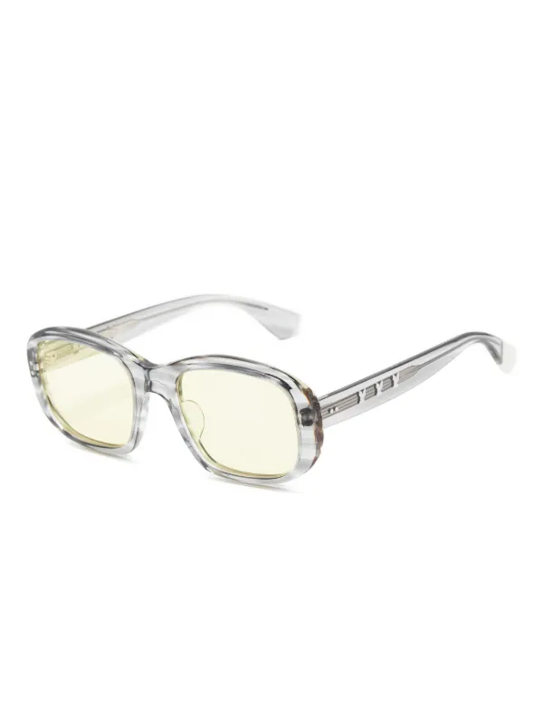 MASU × BLANC OVAL SHAPE SUNGLASSES MASU x Blanc Oval Shape Sunglasses | Grey | FARFETCH LB