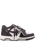Off-White Our Of Office arrow-logo leather sneakers - Brown