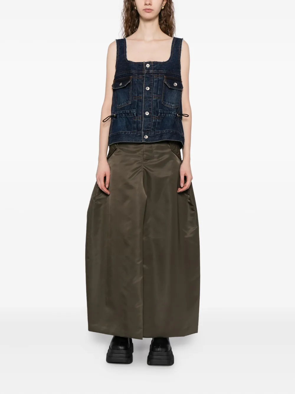 sacai wide buckled skirt | تنانير منفوشة | Image 2