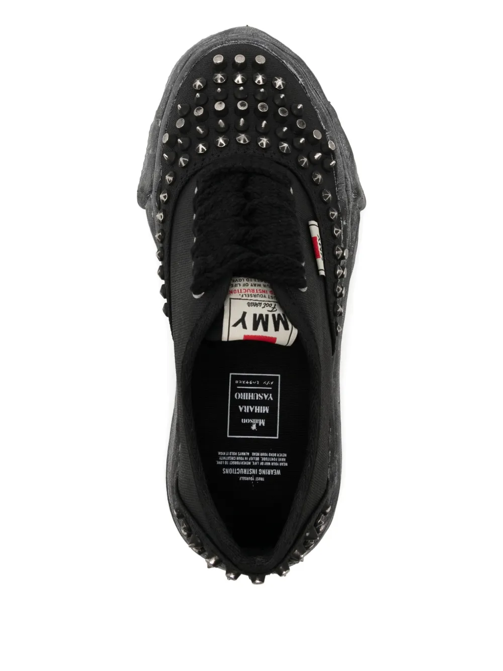 Miharayasuhiro Stud Low-top Trainers In Black