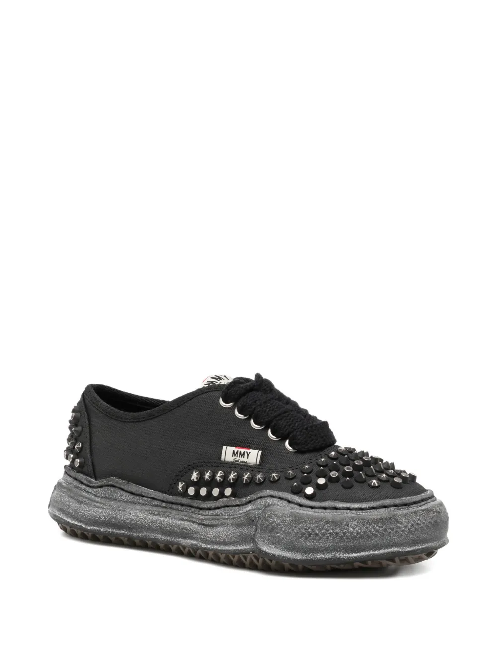 Maison MIHARA YASUHIRO stud low-top trainers - Zwart