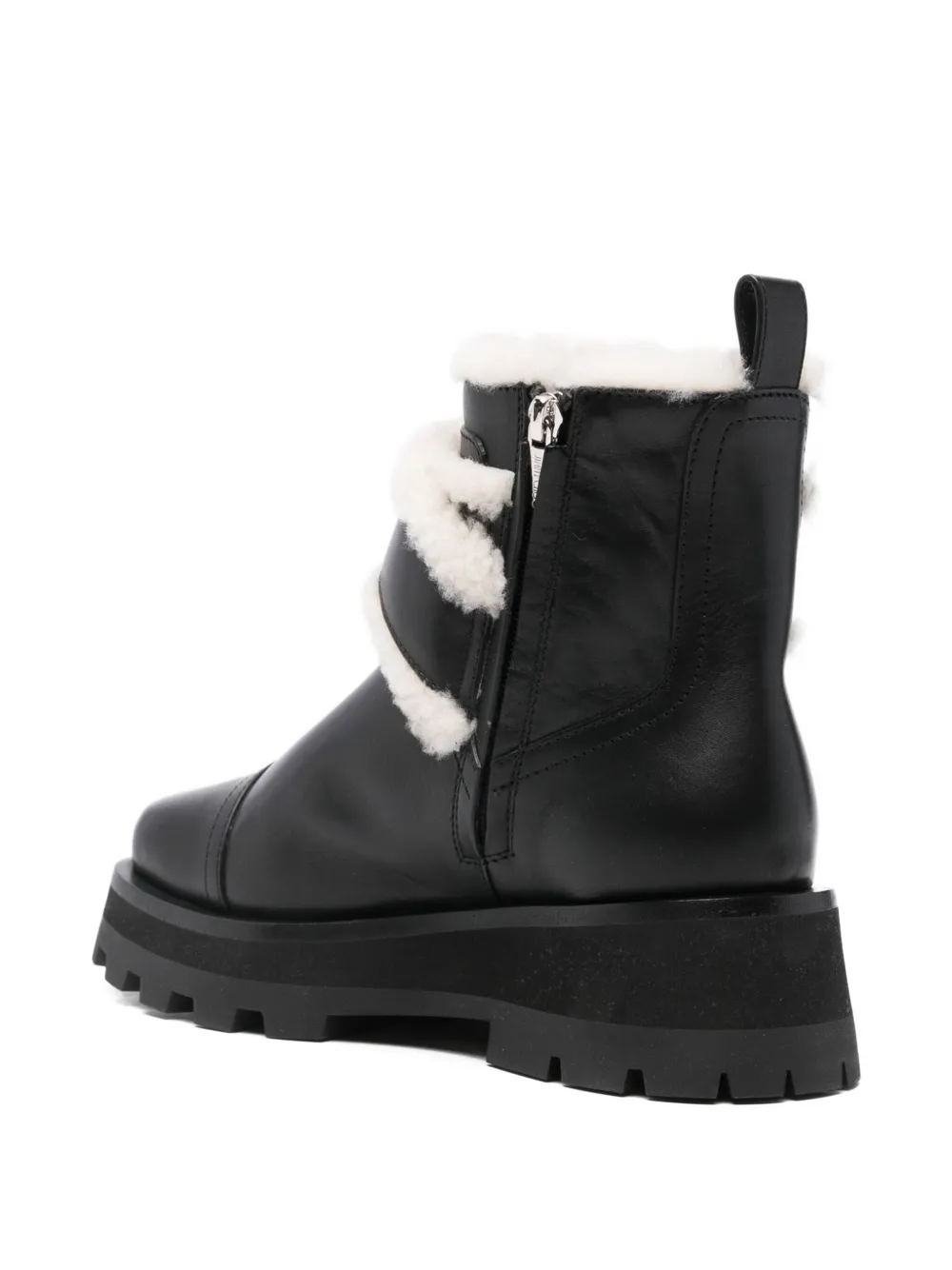 Jimmy Choo Meena Shearling-strap Boots In Black